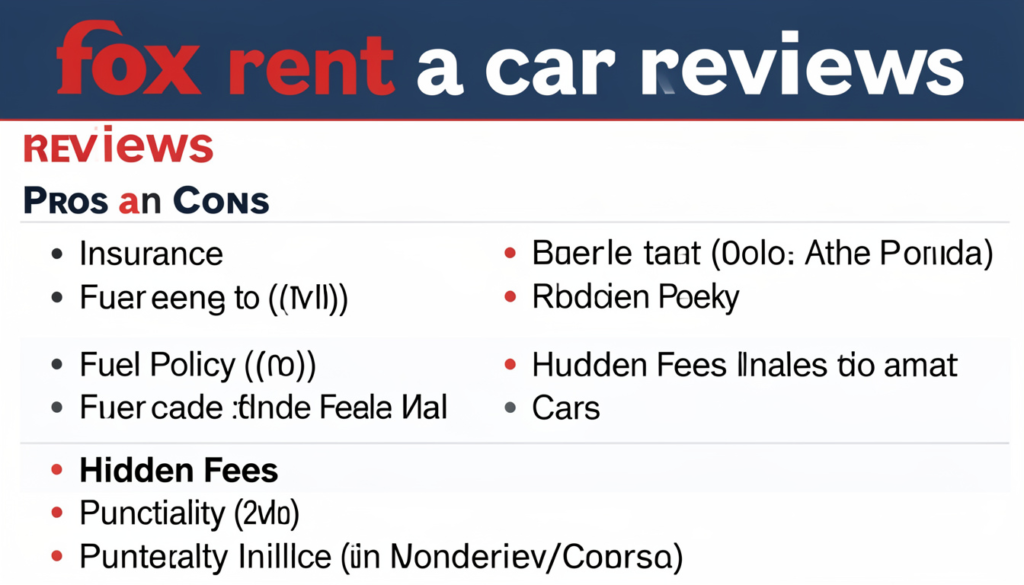 Your Honest Guide to Fox Rent A Car Reviews